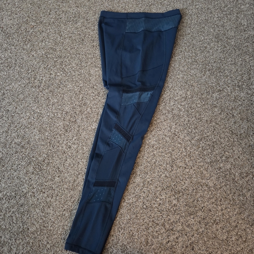Lululemon Just Breathe Pant Leggings Luxtreme Alberta Lake Teal Dot/Mesh Size 6?